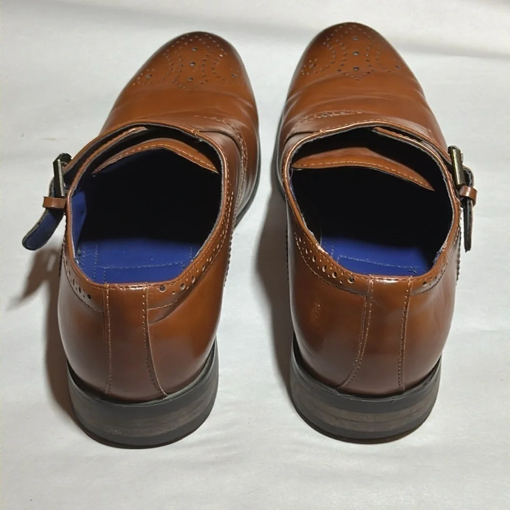 Bruno Marc New York‎ Florence Oxford Monk men’s shoes camel Sz 6 1/2